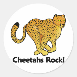 Cheetahs Rock! Ronde Sticker