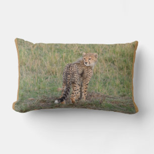 Cheetahwelp en babyolifant werkkussen kussen