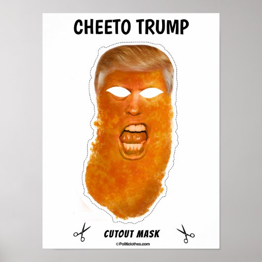 Cheeto Trump Halloween Masker Poster (Voorkant)