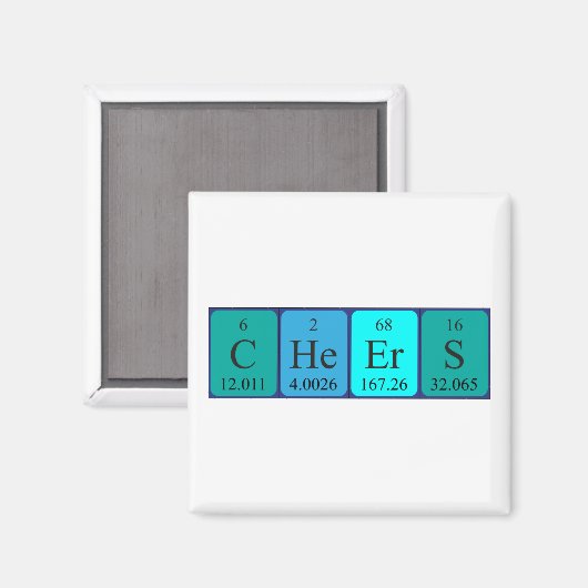 Cheets periodieke word magnet (Voorkant / Achterkant)