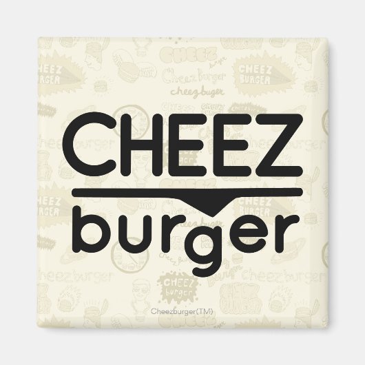 Cheezburger Logo (zwart) Magneet (Voorkant)
