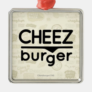 Cheezburger Logo (zwart) Metalen Ornament