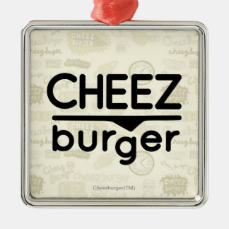 Cheezburger Logo (zwart) Metalen Ornament