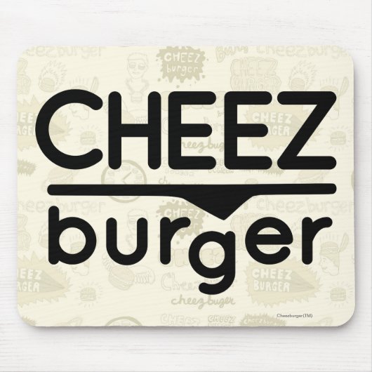 Cheezburger Logo (zwart) Muismat (Voorkant)