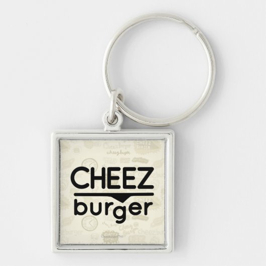Cheezburger Logo (zwart) Sleutelhanger (Voorkant)
