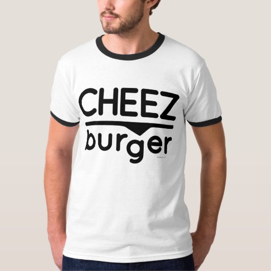 Cheezburger Logo (zwart) T-shirt (Voorkant)