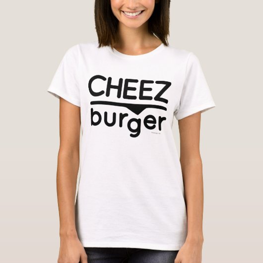 Cheezburger Logo (zwart) T-shirt (Voorkant)