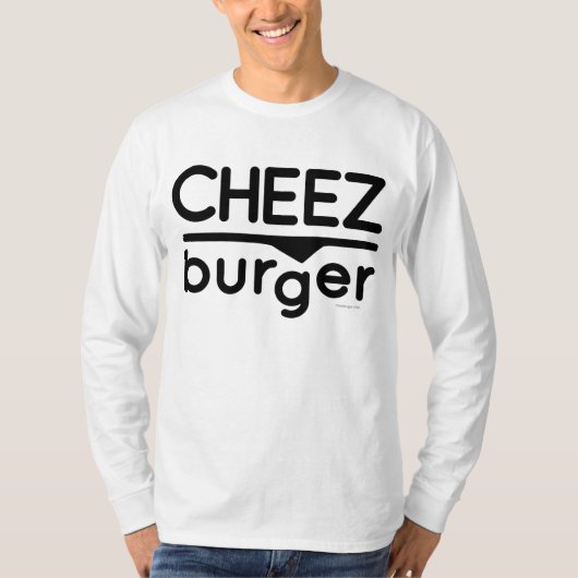 Cheezburger Logo (zwart) T-shirt (Voorkant)