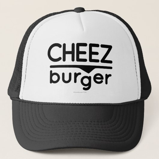 Cheezburger Logo (zwart) Trucker Pet (Voorkant)