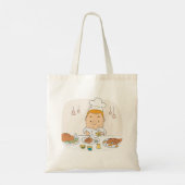 Chef aan het werk tote bag (Achterkant)