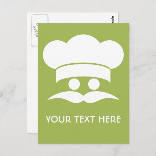 CHEF aangepaste briefkaarten (Voorkant / Achterkant)