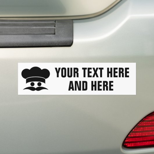 CHEF aangepaste bumpersticker (Op auto)