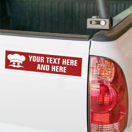 CHEF aangepaste bumpersticker (Op Truck)