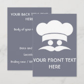 CHEF aangepaste uitnodigingen (Voorkant / Achterkant)