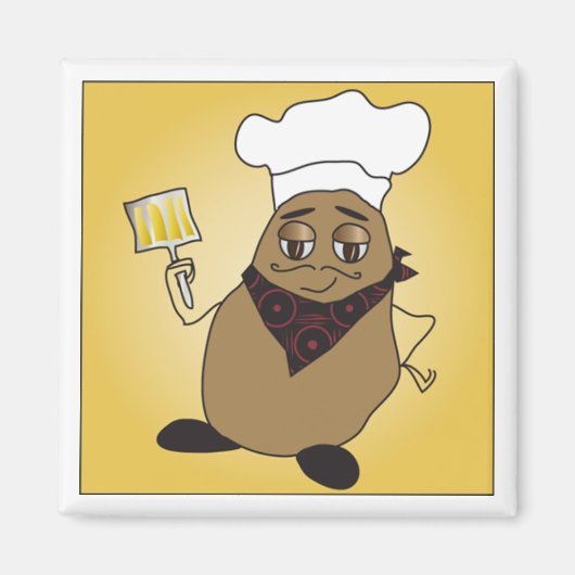 Chef-aardappelmagneet Magneet (Voorkant)