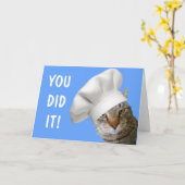 Chef Afstuderen Cute Kaart (Gele Bloem)