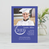 Chef Afstuderen Fotouitnodiging Kaart (Staand voorkant)