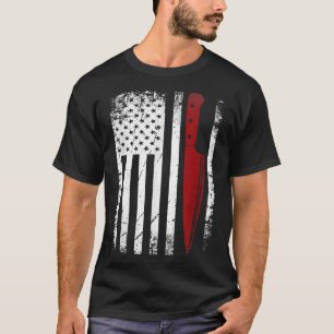 Chef American Flag Cooking Patriotic Kitchen Bbq G T-shirt
