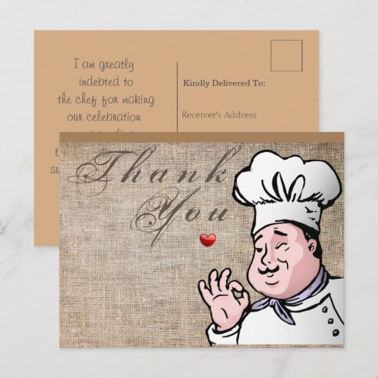 Chef Ansichtkaart Briefkaart (Voorkant / Achterkant)