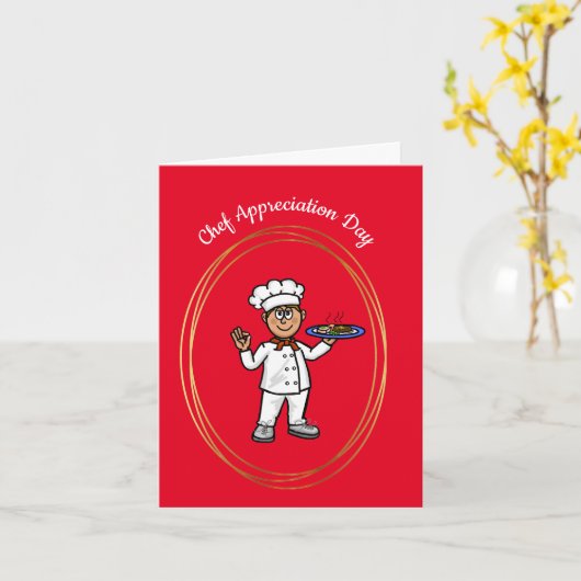 Chef Appreciation Day - Male Chef Kaart (Gele Bloem)