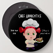 Chef Apprentice, 6-inch ronde Button (Voorkant /achterkant)