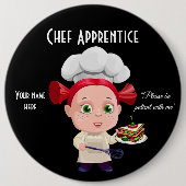 Chef Apprentice, 6-inch ronde Button (Voorkant)