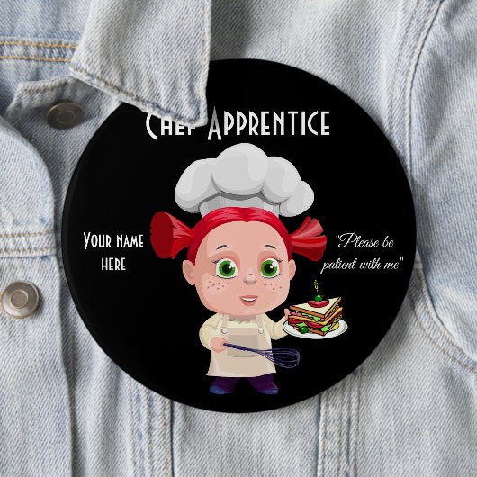 Chef Apprentice, 6-inch ronde Button (In situ)