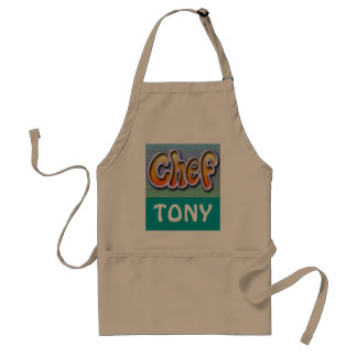 Chef apron (voeg je eigen naam toe) standaard schort