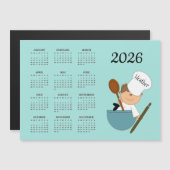Chef Baker Design 2026 Agenda Magnetische Kaart (Voorkant / Achterkant)