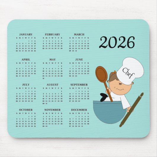 Chef Baker Design 2026 Agenda Muismat (Voorkant)