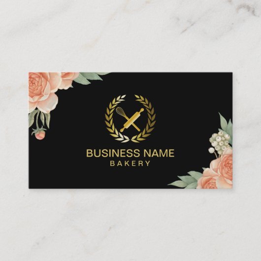 Chef Bakery Catering Floral Visitekaartje (Voorkant)