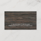 Chef Bakery Catering Gold Logo Wood Modern Visitekaartje (Achterkant)