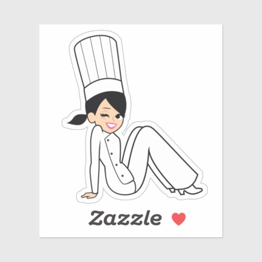 Chef Bakery Girl Sticker (Vel)