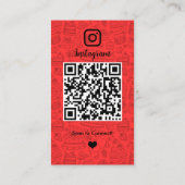 Chef Bakery Instagram Rood Gebak Caterer QR Visitekaartje (Achterkant)
