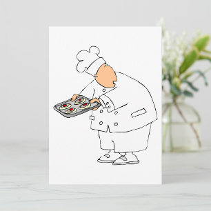 Chef Baking Cook-uitnodigingen Kaart