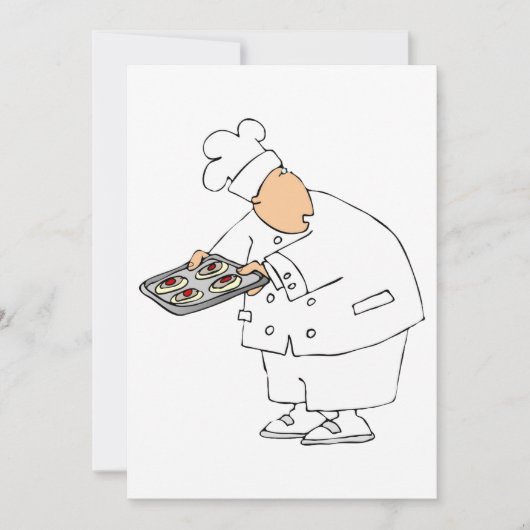 Chef Baking Cook-uitnodigingen Kaart (Voorkant)