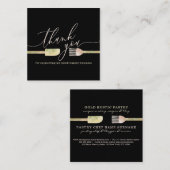 Chef bakkerij catering bedankt vierkante visitekaartje (Voorkant / Achterkant)