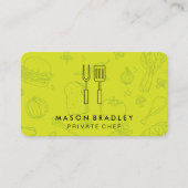 Chef | BBQ-kokersoftware | Voedselpatroon Visitekaartje (Voorkant)