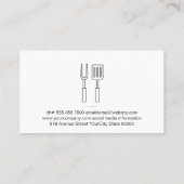 Chef | BBQ-koking | Hout | Brandbestrijding Visitekaartje (Achterkant)