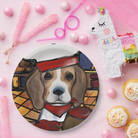 CHEF BEAGLE PAPIEREN BORDJE (Feest)