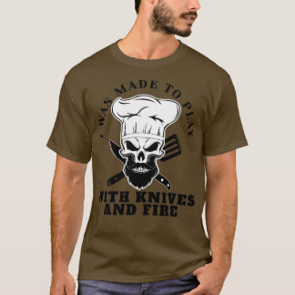 Chef Beard Skeleton Bake Bearing Skull Skelet Co T-shirt