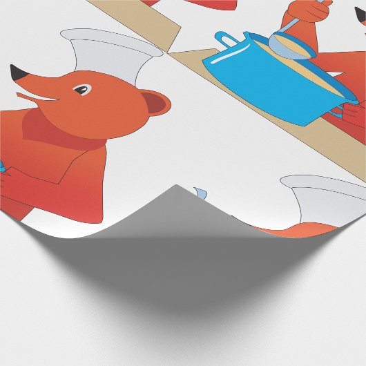 Chef Beer Kooksoep Leuke Dierlijke Keuken Cadeaupapier