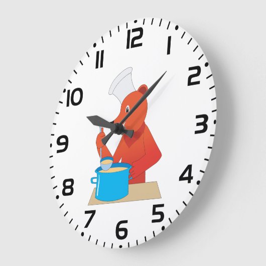 Chef Beer Kooksoep Leuke Dierlijke Keuken Grote Klok (Hoek)