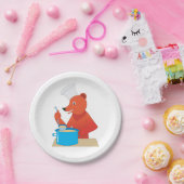 Chef Beer Kooksoep Leuke Dierlijke Keuken Papieren Bordje (Feest)