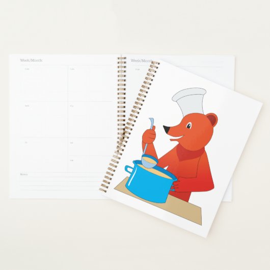 Chef Beer Kooksoep Leuke Dierlijke Keuken Planner (Display)