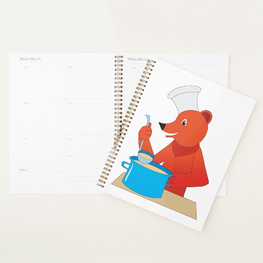 Chef Beer Kooksoep Leuke Dierlijke Keuken Planner