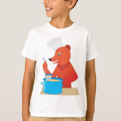 Chef Beer Kooksoep Leuke Dierlijke Keuken T-shirt (Voorkant)