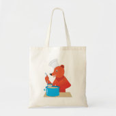 Chef Beer Kooksoep Leuke Dierlijke Keuken Tote Bag (Voorkant)