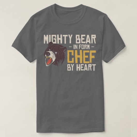 Chef Beest Dierenliefhebber Beer Koken Maaltijden T-shirt (Design voorkant)