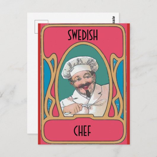  Chef, bewerken tekst Briefkaart (Voorkant / Achterkant)